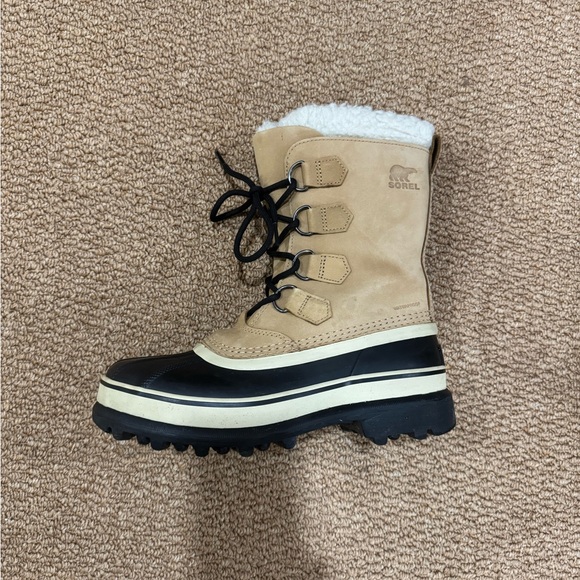 SOREL Women’s Caribou Tan and Black Winter Waterproof Boots - Size 7.5 - Picture 5 of 5